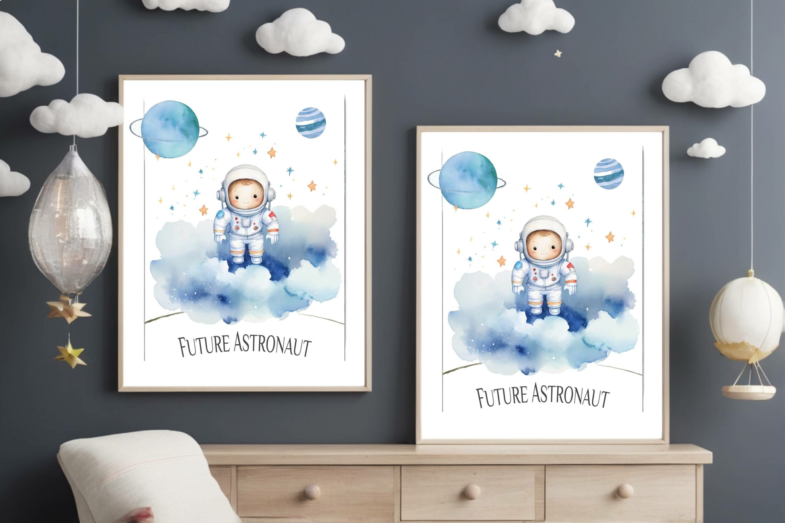 Kids Room Wall Art Space – 1 Unframed Printable Gift 8×10 11×14 16×20 | Future Astronaut Galaxy Game Room Decor | Nursery Wall Art Digital
